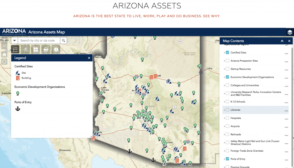 Arizona Commerce Authority launches state asset map Chamber Business News
