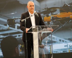 Peter Hochholdinger, vice president of manufacturing, Lucid Motors. (Emily Richardson/Chamber Business News)
