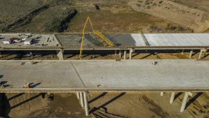 Loop 202 South Mountain Freeway Salt River Bridges under construction in January 2019. (Arizona Department of Transportation)