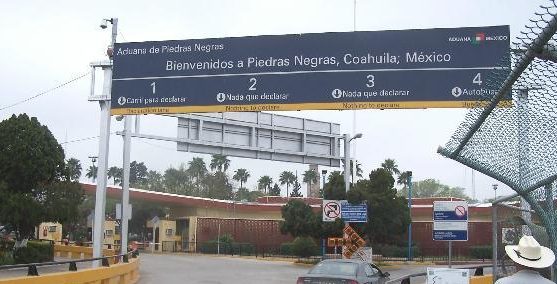 International bridge between Eagle Pass, Texas and Piedras Negras, Coahuila, Mexico.